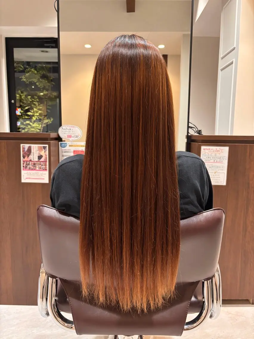ロング 縮毛矯正 🫧ナチュラル矯正 /カラー🫧あやりのヘアスタイル