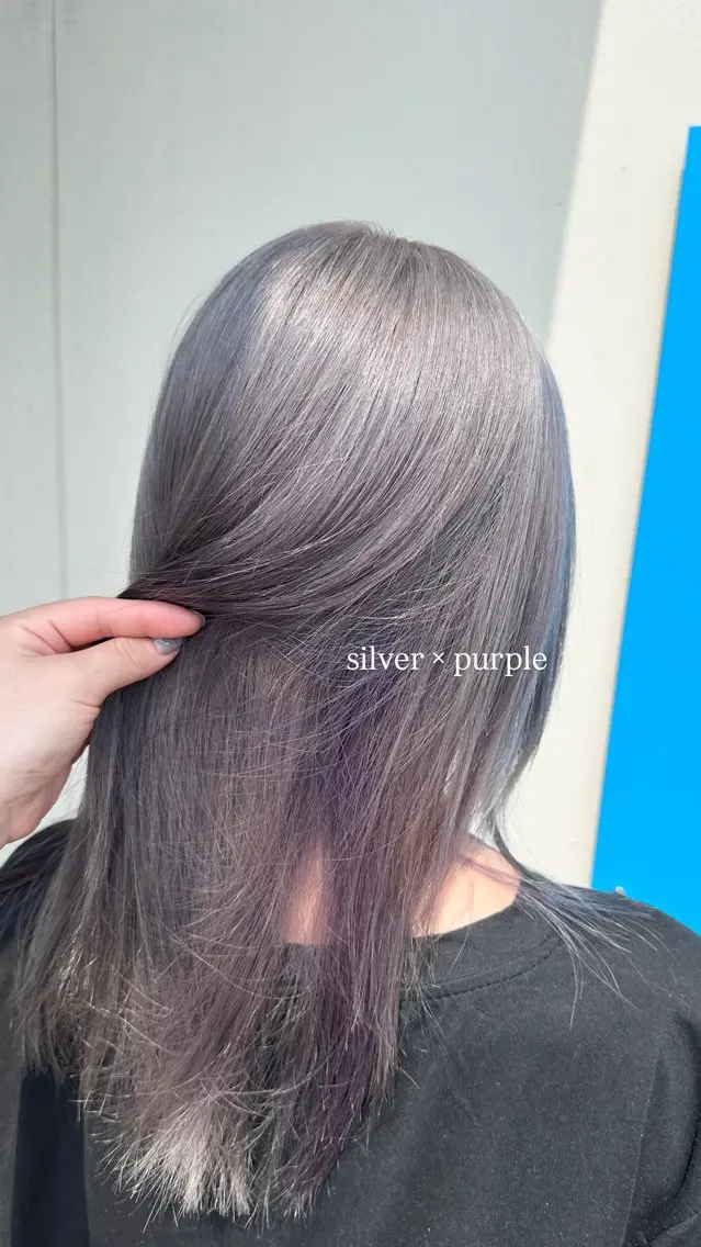 ミディアム カラー デザインカラー 坂庭 美夢のヘアスタイル