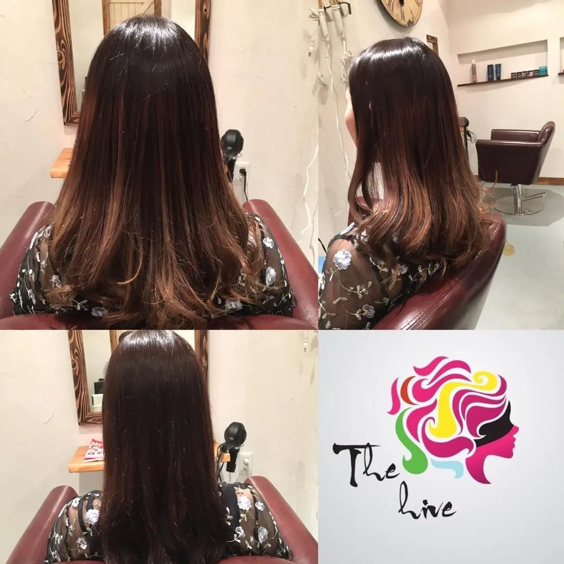 ロング カラー グラデーションカラー グレージュ Hair salon The hiveのヘアスタイル
