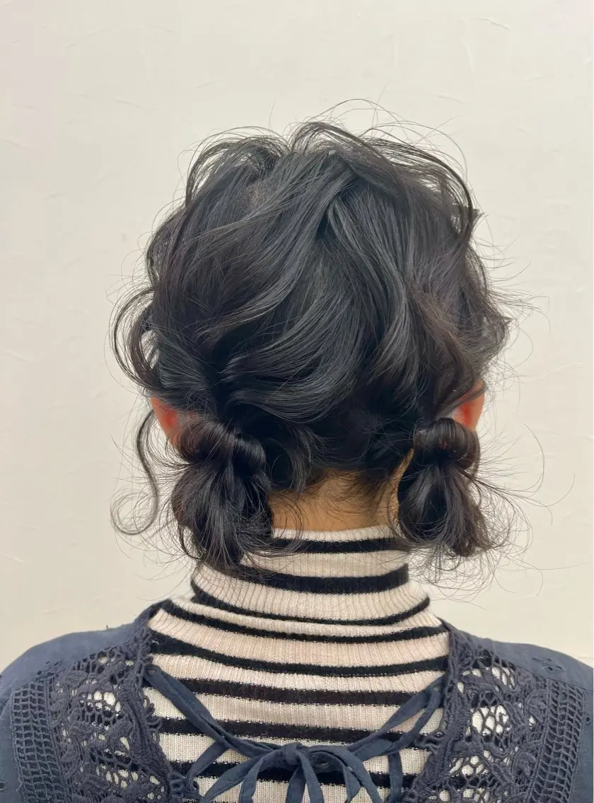 ミディアム 君山 希美のヘアスタイル