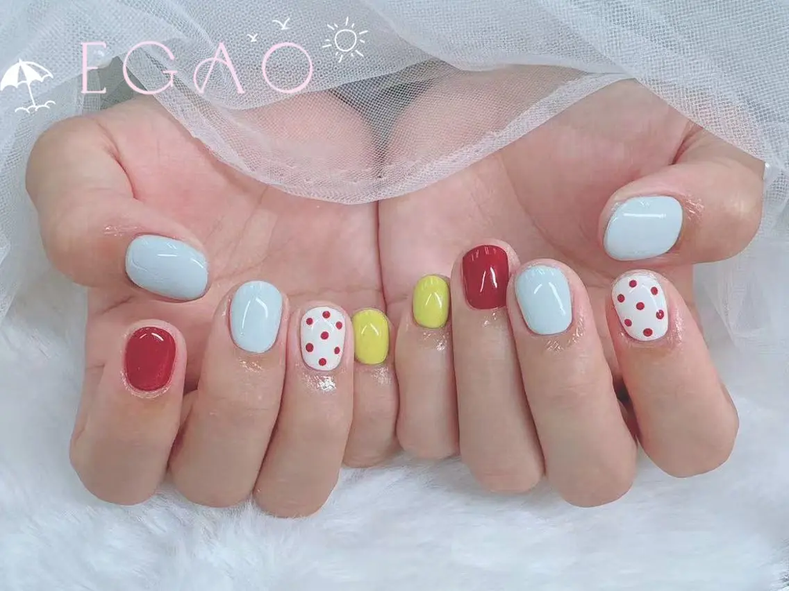 ネイル アートネイル フットネイル フレンチネイル ジェルネイル グラデーション ハンドネイル EGAO NAIL 錦糸町店のネイルデザイン