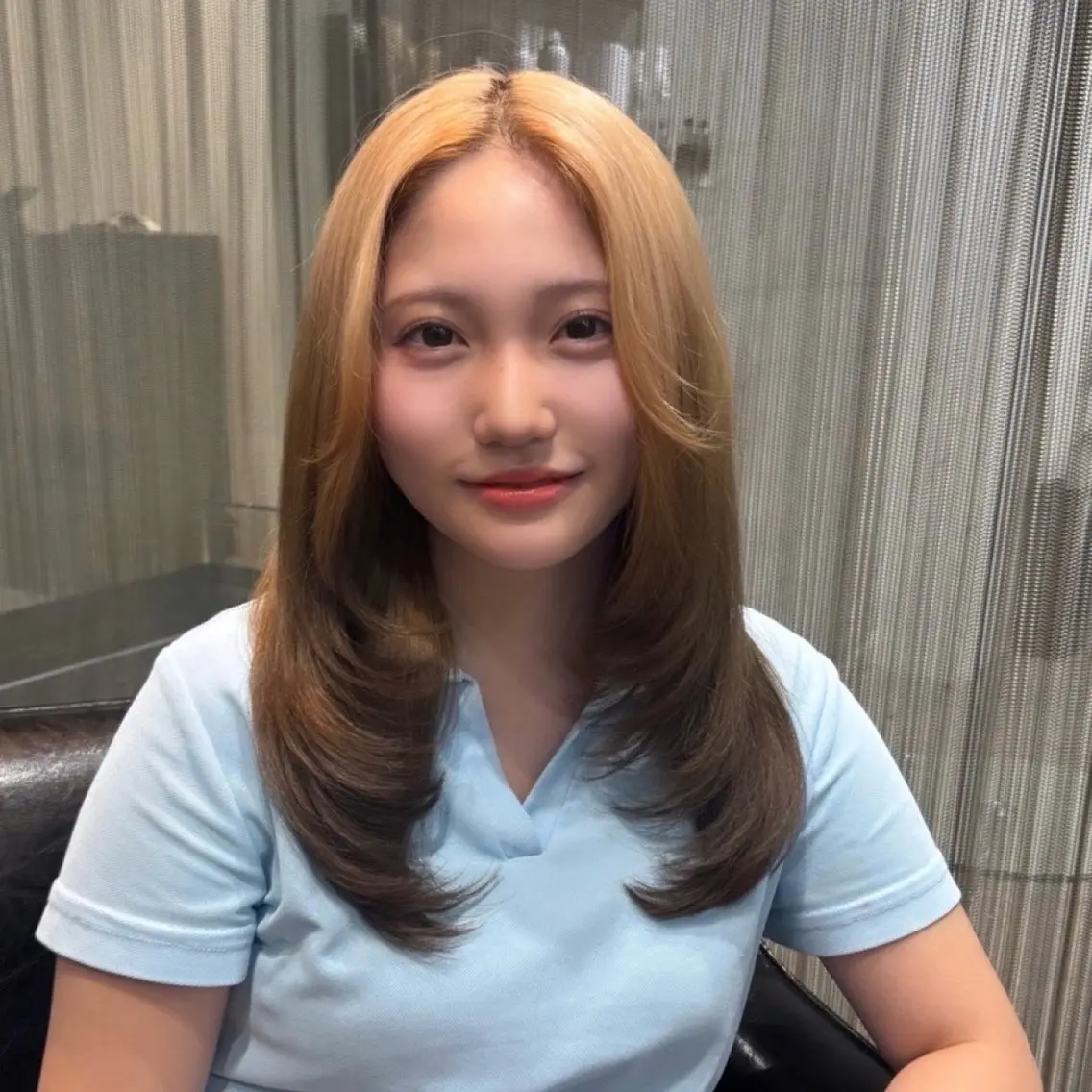 ミディアム カット 艶髪カラー・縮毛矯正 ・レイヤーAsunaのヘアスタイル