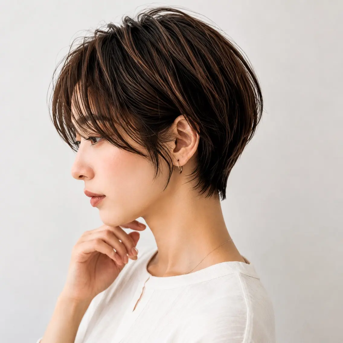 【人気𝐍𝐨. 𝟏】韓国風🇰🇷ニュアンスショート✨無料カット!の写真