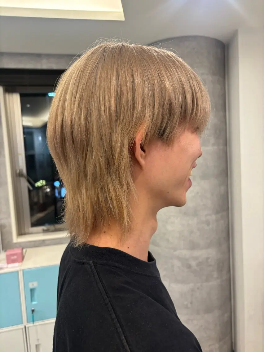 カラー メンズ ヘアカラー 韓国ハイトーンカラー kana♡のヘアスタイル