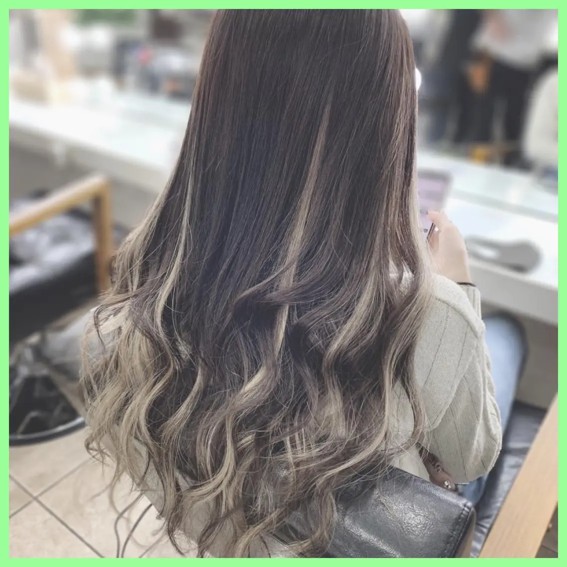 ロング カラー カット ヘアカラー トリートメント エクステ 🫧あ　お🫧 心斎橋のヘアスタイル