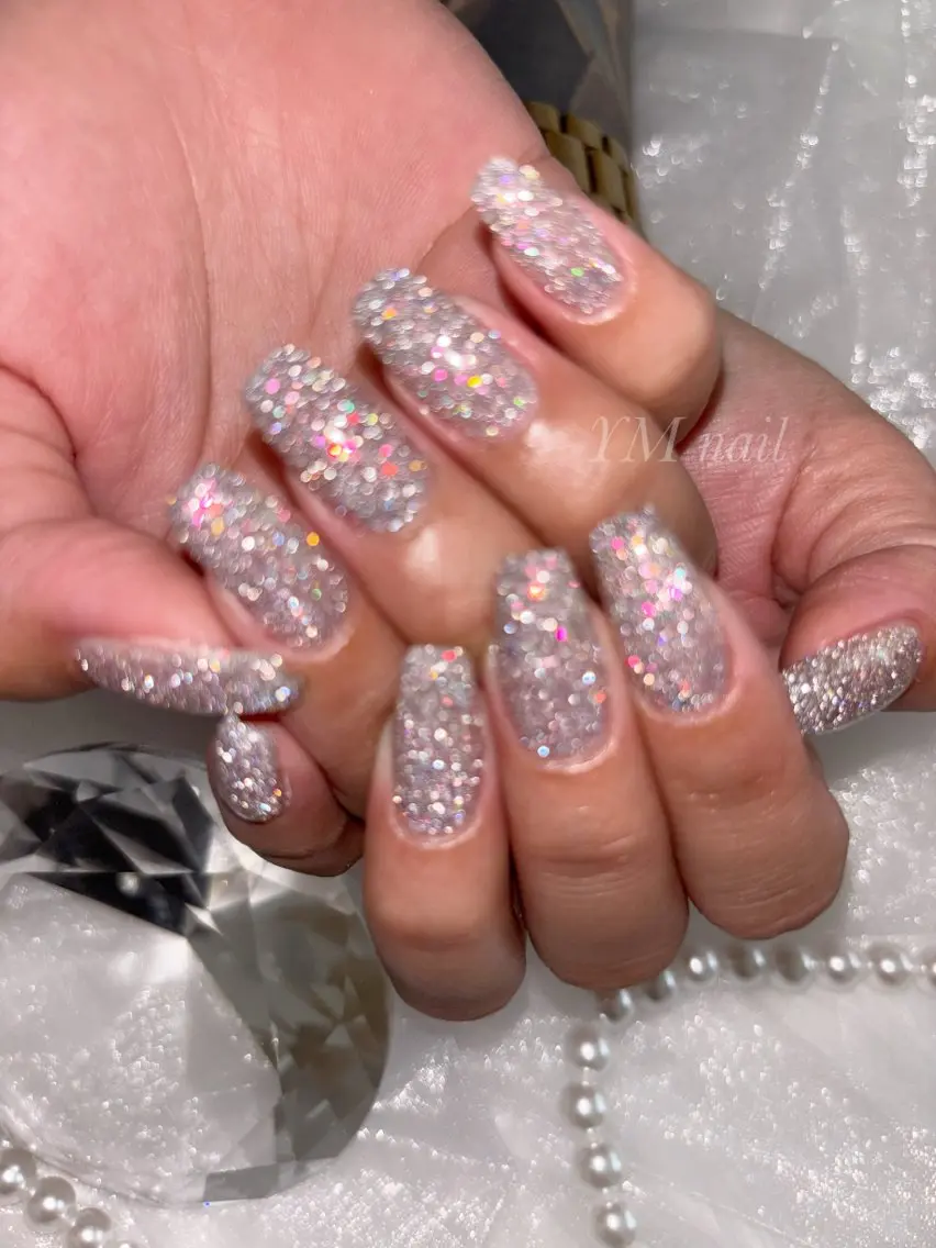 ネイル フラッシュネイル ジェルネイル キラキラネイル 韓国ネイル スカルプネイル ハンドネイル YM nailのネイルデザイン