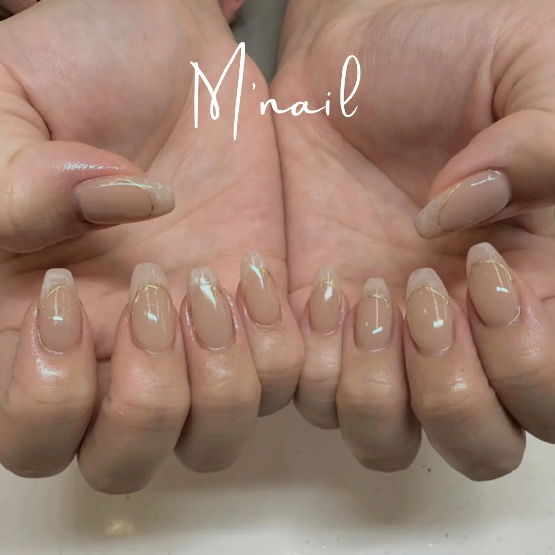 ネイル フレンチネイル 持ち込み ハンドネイル M' nailのネイルデザイン
