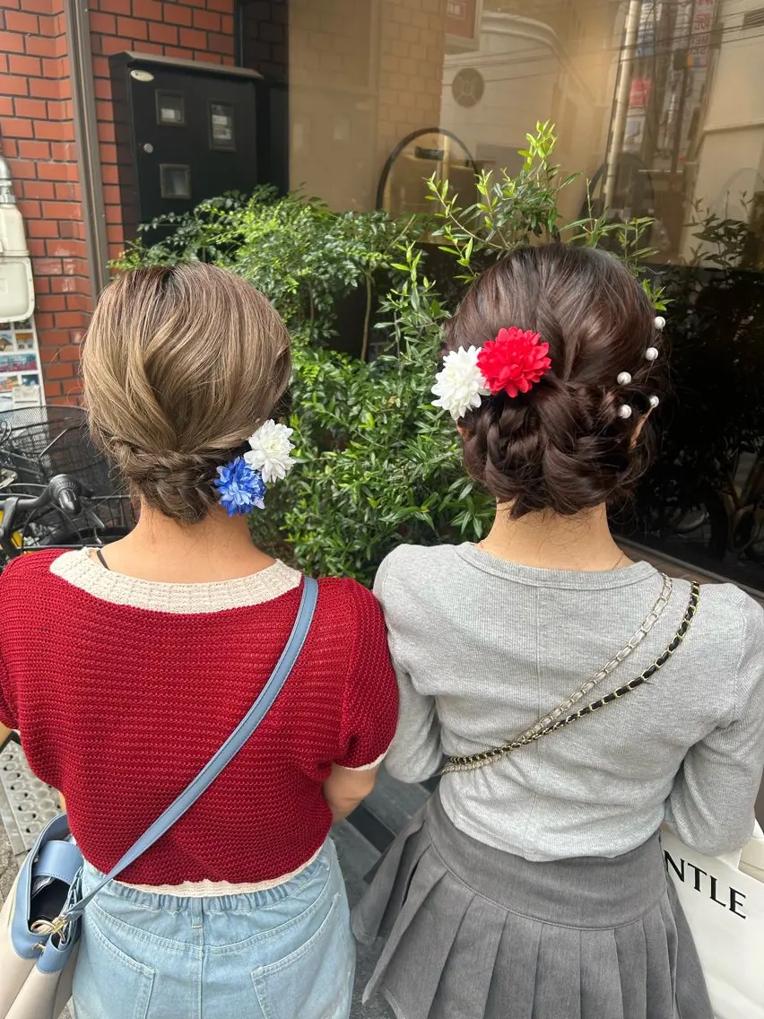 ロング ヘアアレンジ 浴衣 cocotte 💟草間紫音💟のヘアスタイル