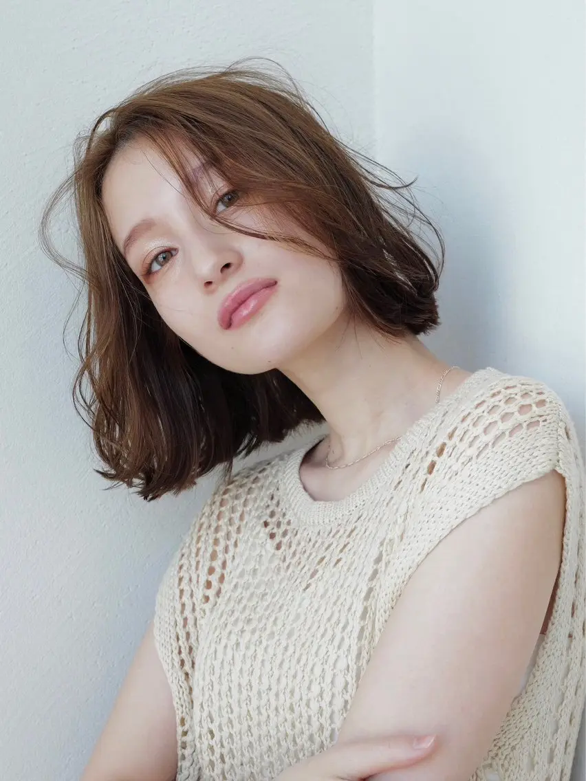 ミディアム カット トリートメント ボブ/レイヤー/パー マ/立川/KOKIのヘアスタイル