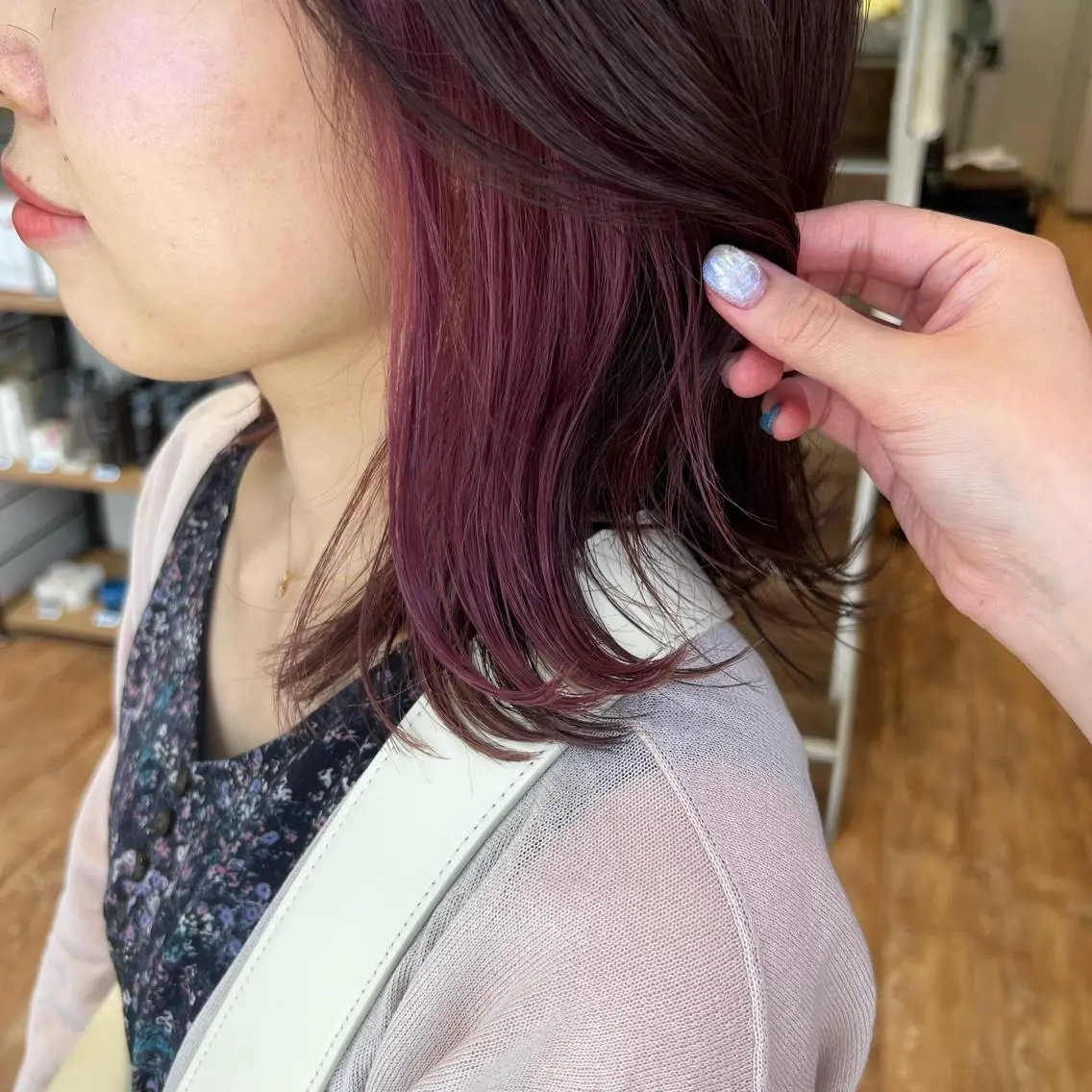 カラー ディープラベンダー ラベンダーカラー ピンクカラー ピンクラベンダー ヘアカラー インナーカラー♡ Nanakoのヘアスタイル