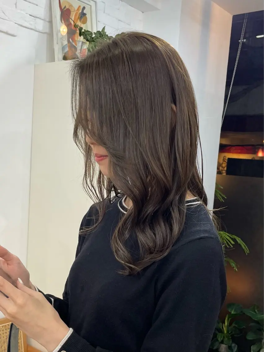 セミロング ヘアカラー トリートメント ✨髪質改善✨原宿 えのもと　はなのヘアスタイル