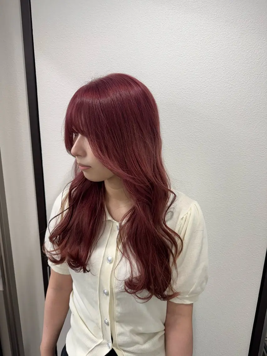 ロング カラー バレイヤージュ ミストバング ブリーチ 透明感カラー ダブルカラー 🫧La Mimi YUI🫧のヘアスタイル