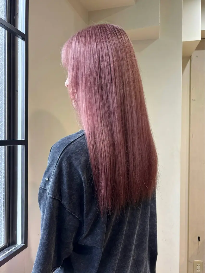 ロング カラー ヘアカラー ブリーチなしベージュ カラー✨Takeのヘアスタイル