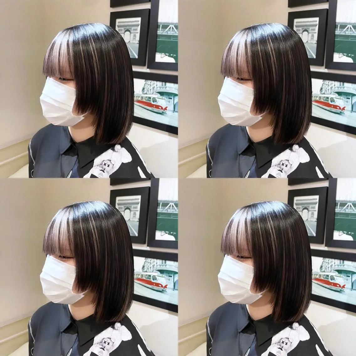 ミディアム カラー ベージュカラー インナーカラー ホワイトベージュ 🌟トップデザイナー 高橋🌟のヘアスタイル