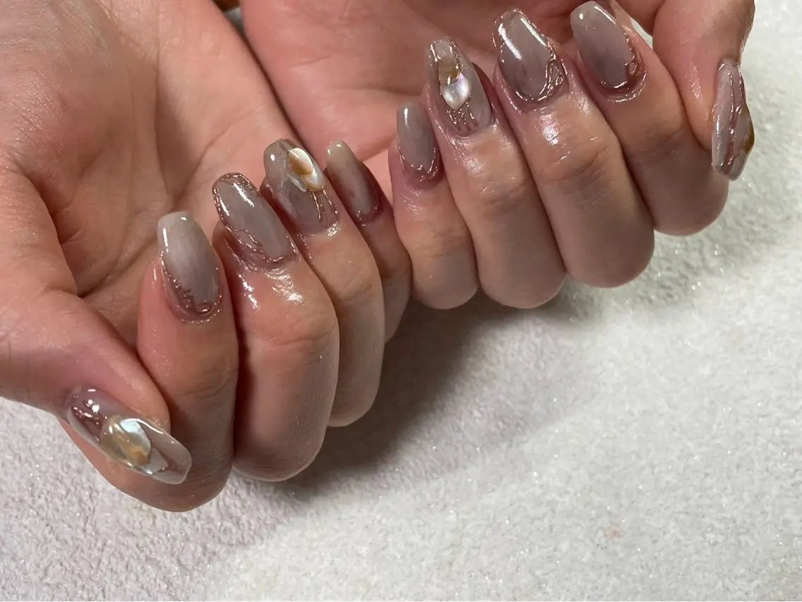 ネイル ジェルネイル メンズネイル ミラーネイル ニュアンスネイル パラジェル kiki nail たまプラーザのネイルデザイン