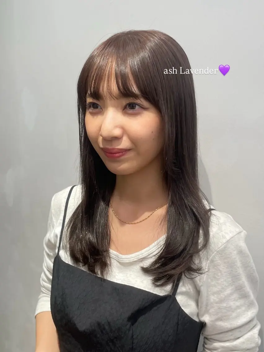 ミディアム カラー カット ヘアカラー トリートメント 🌙赤み消し/韓国/ 艶カラー/suwaのヘアスタイル