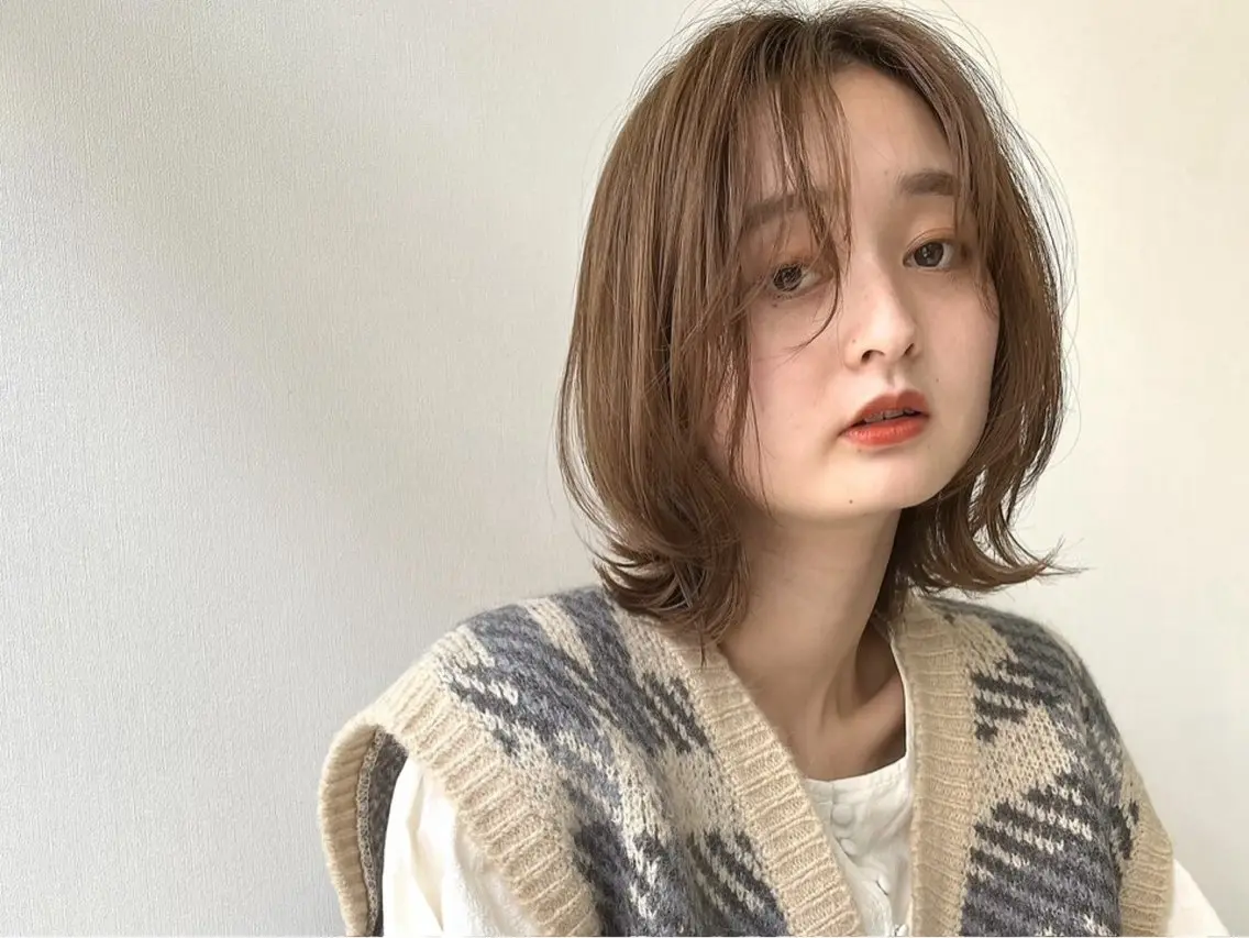 ミディアム カラー ヘアカラー トリートメント 藤田 友邦のヘアスタイル