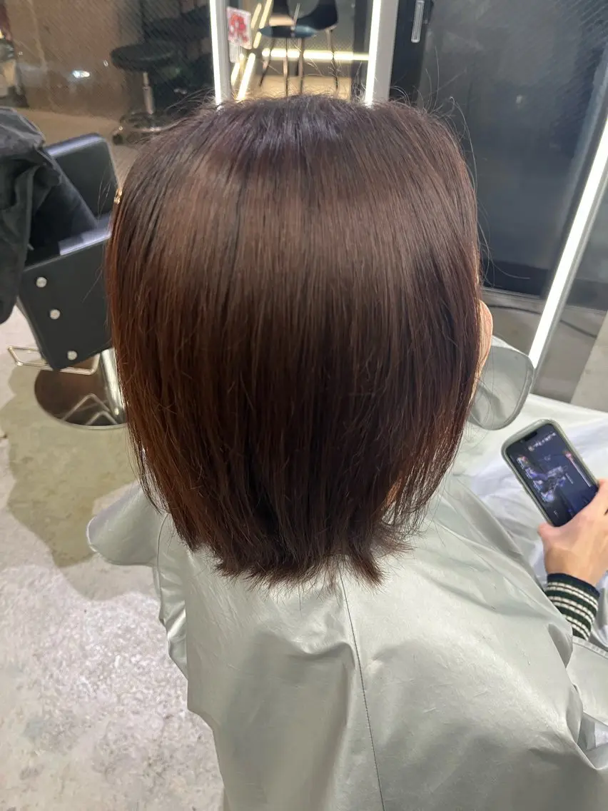 カラー ブラウンカラー オレンジ オレンジブラウン ヘアカラー 武井 夏美のヘアスタイル