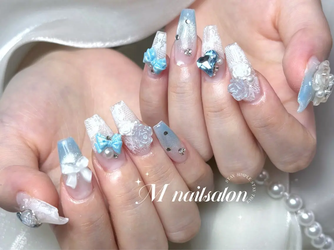 ネイル ハンドネイル M🌷nail 長さだし専門店のネイルデザイン
