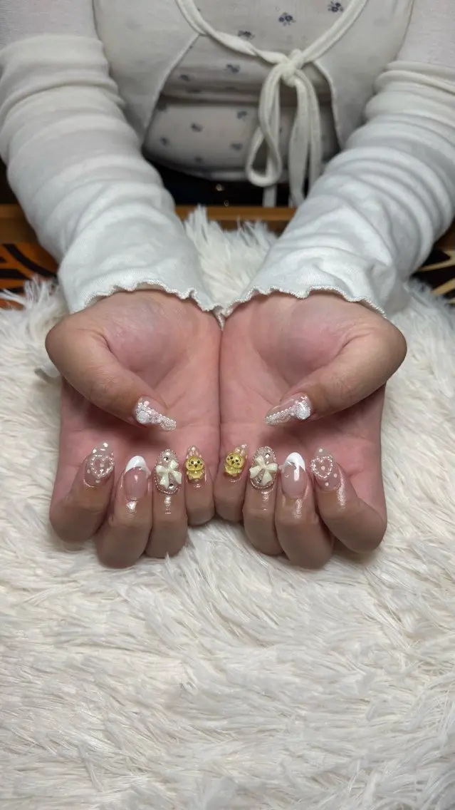 [当店オフ込]💎フルデザイン（8.9.10本アート・パーツつけ放題）の写真