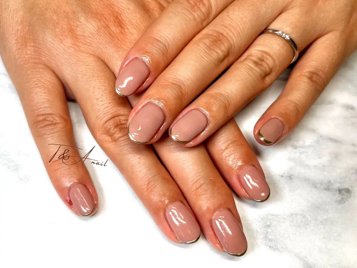 ネイル 長さ出し フレンチネイル ジェルネイル スカルプネイル シンプルネイル T&A nailのネイルデザイン