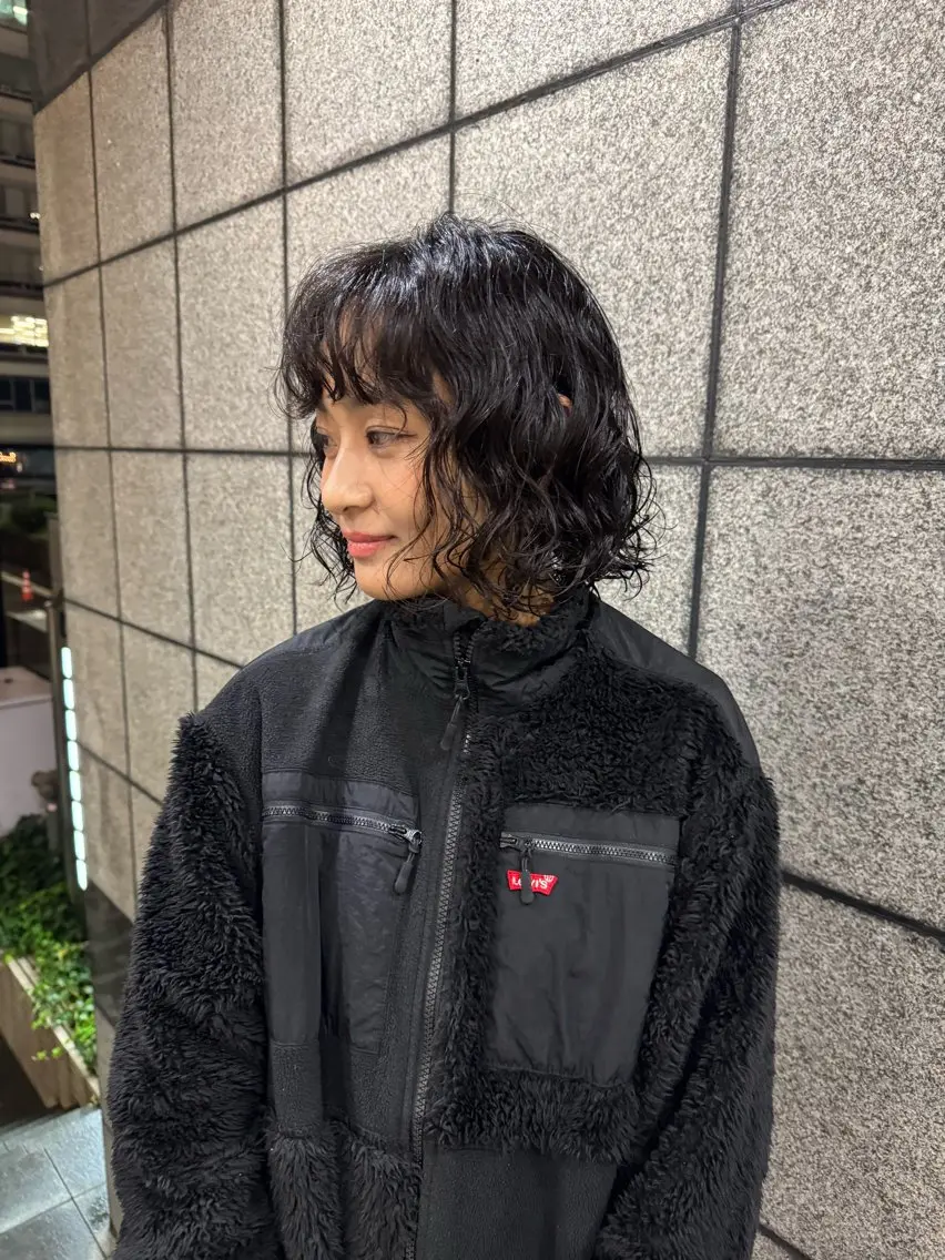 ショート パーマ ヘアアレンジ スパイラルパーマ カット パーマ 早瀬裕之 パーマのヘアスタイル