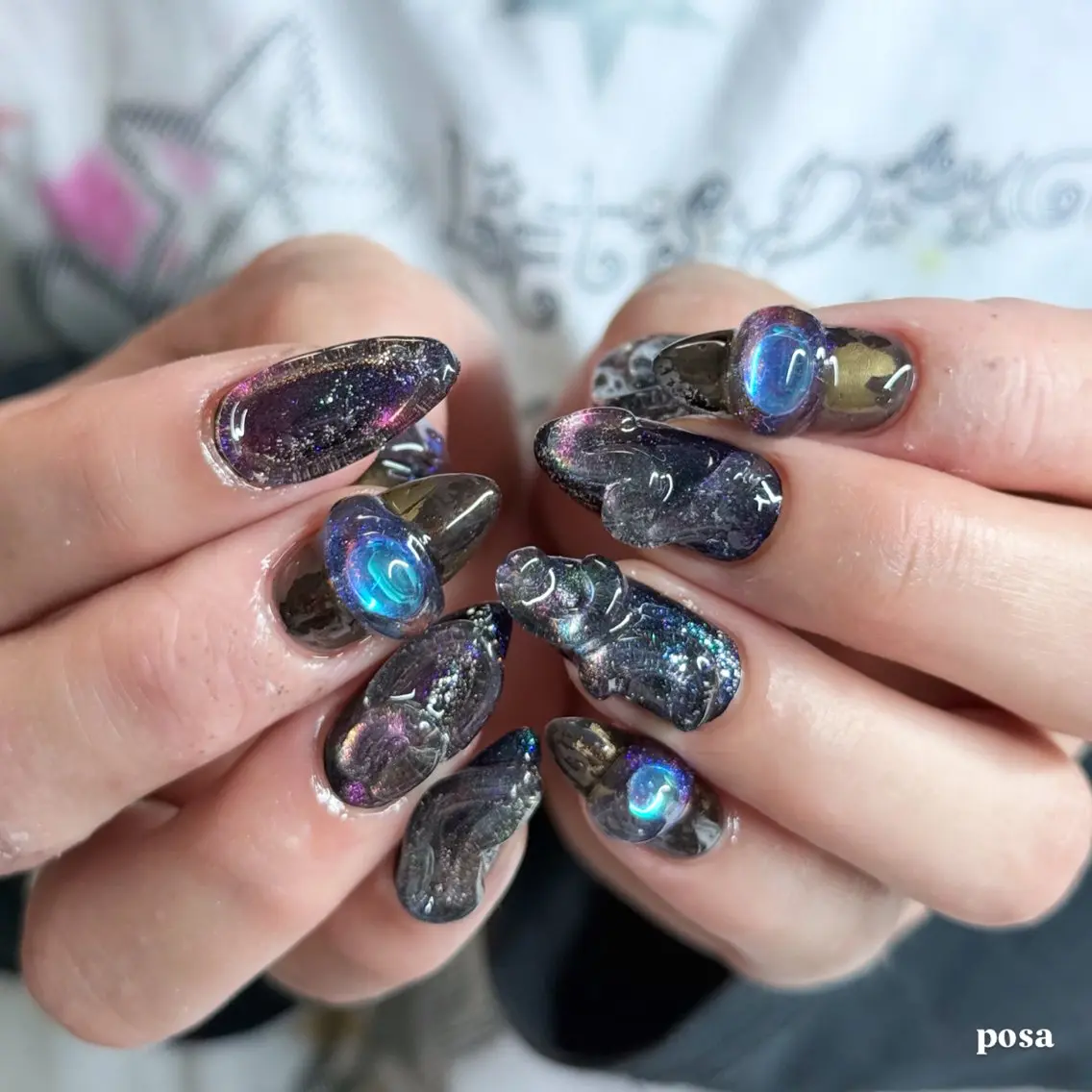 ネイル アートネイル シンプルネイル ハンドネイル posa nail モエミのネイルデザイン