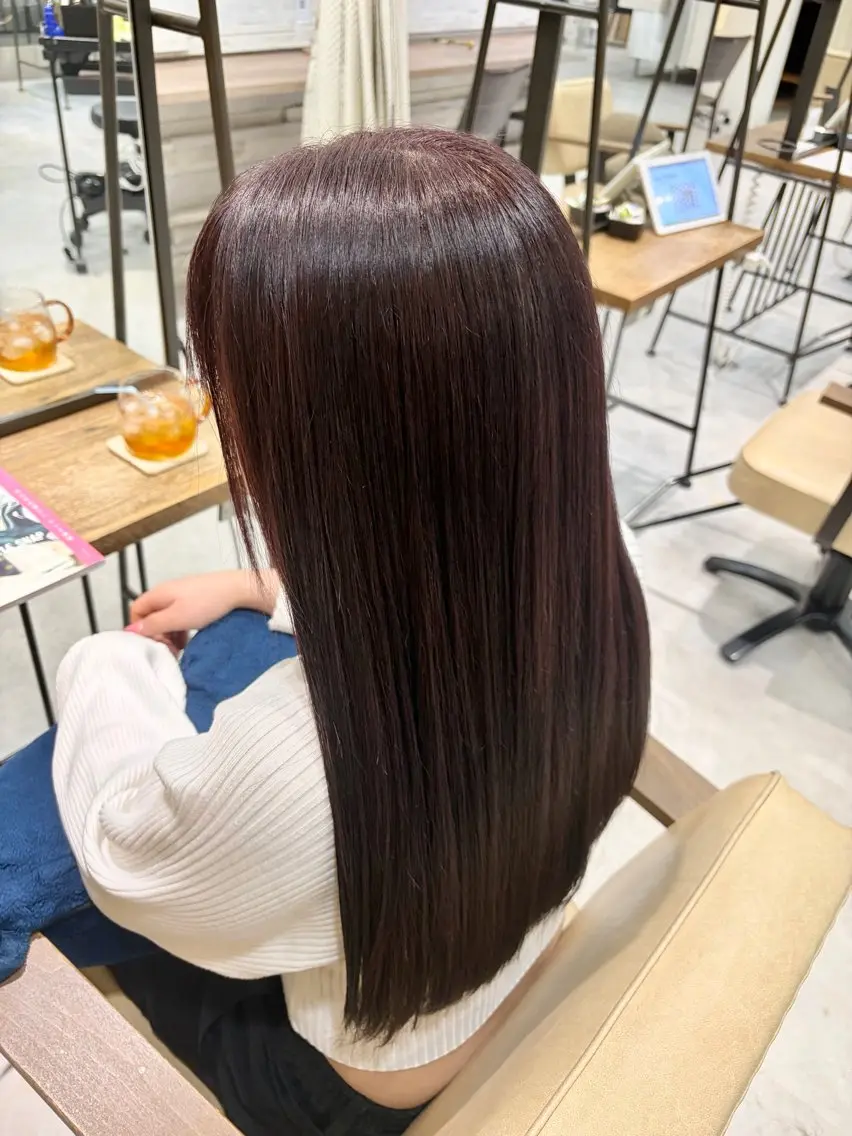 ロング カラー ブリーチなしwカラー /艶カラー/oukaのヘアスタイル