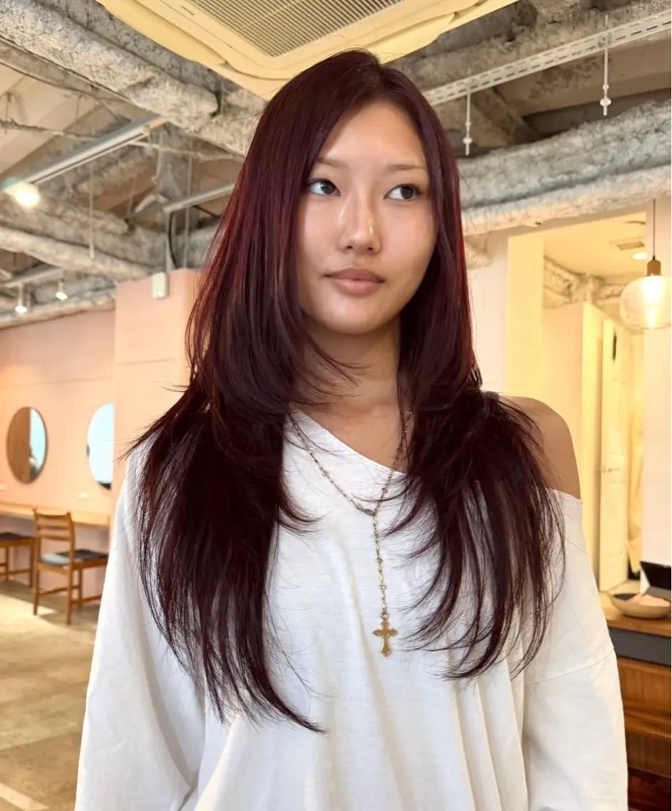 ロング カラー レイヤーカット ヘアカラー トリートメント Miyu .のヘアスタイル