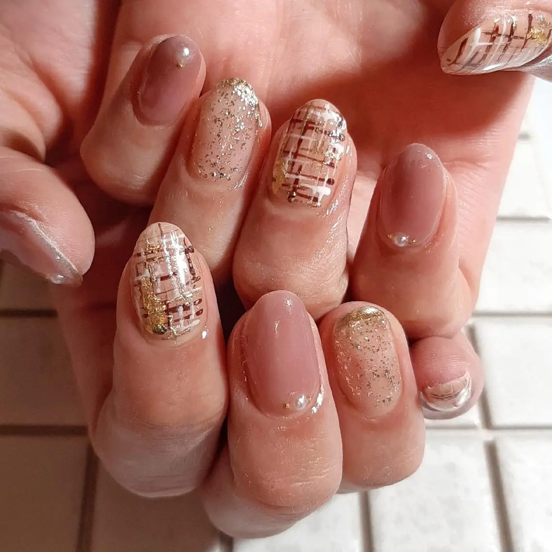 ネイル ツイードネイル ハンドネイル private salon mieのネイルデザイン