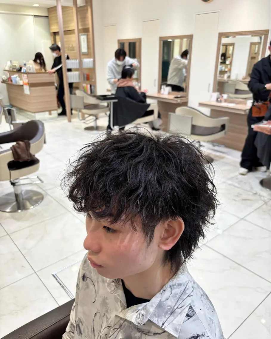 パーマ メンズ カット パーマ 再現性×パーマ/ 山本 侑平のヘアスタイル