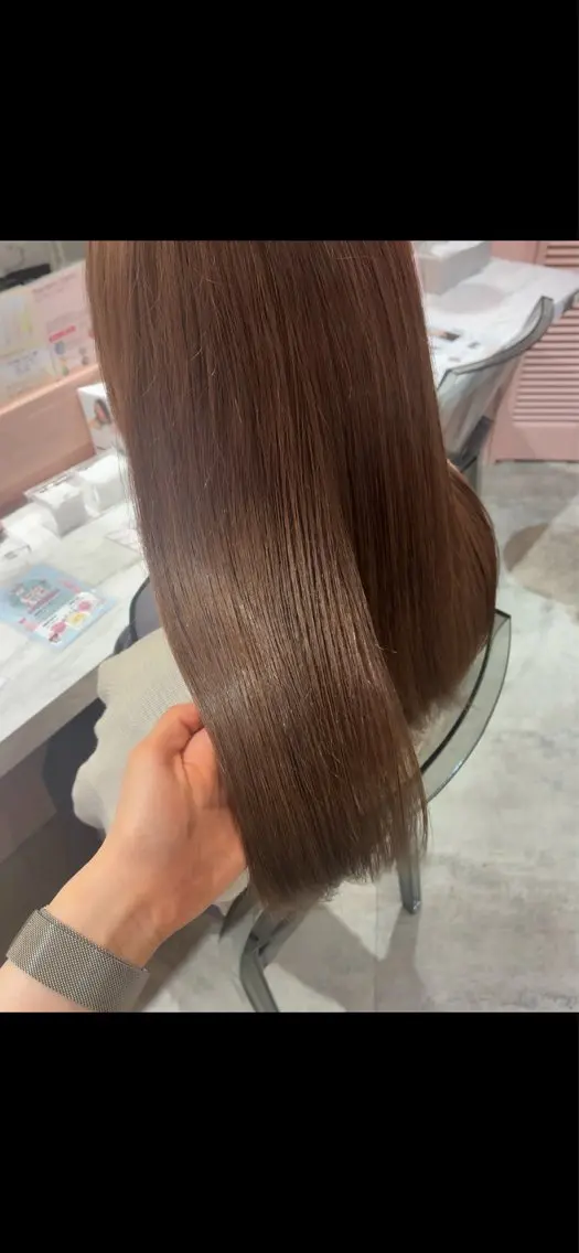 ミディアム カラー ブリーチ ブラウンカラー ミルクティーブラウン オレンジ ヘアカラー ブリーチ/透明感 カラー/AIRI🦋のヘアスタイル