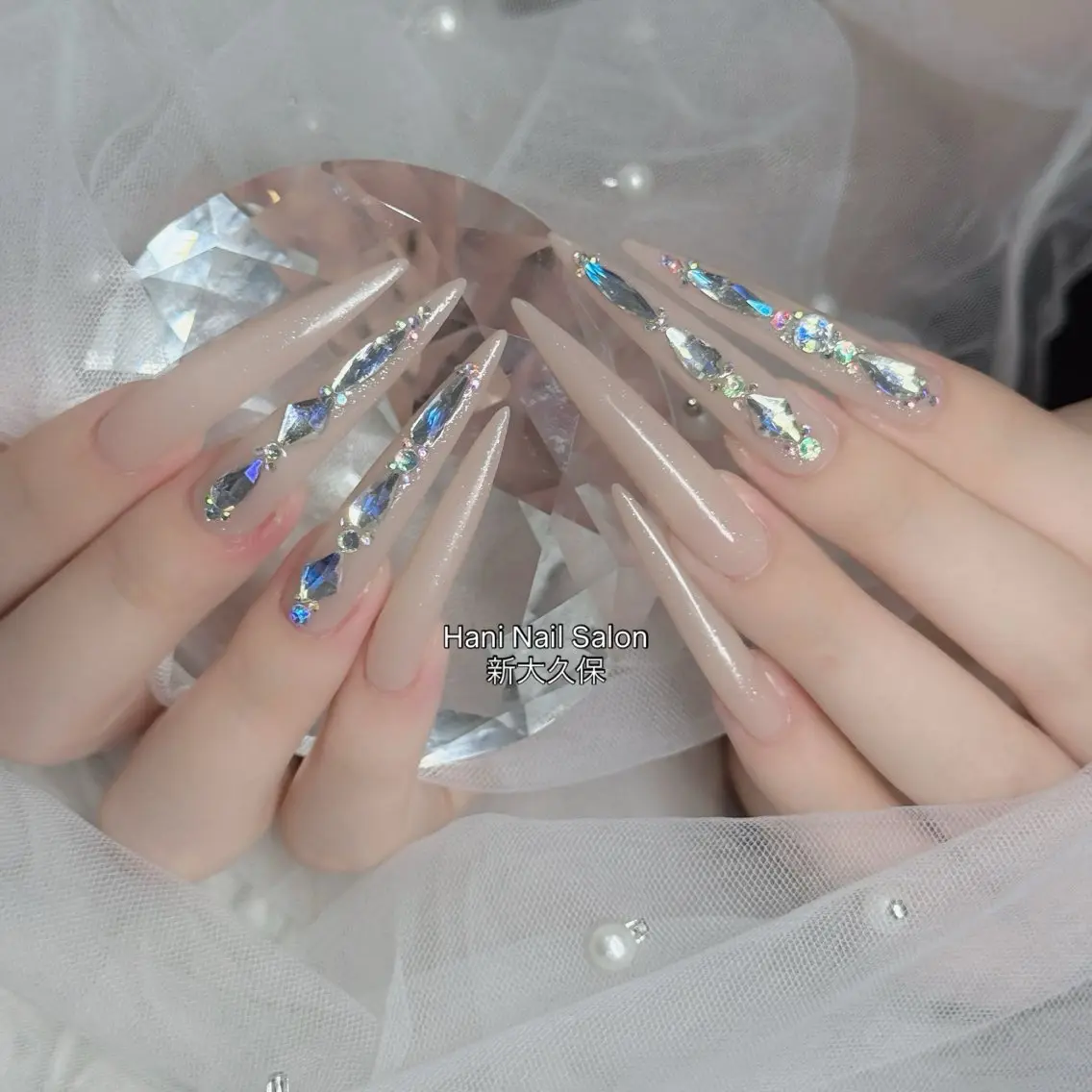 ネイル フットネイル フレンチネイル グラデーション 韓国ネイル ロングネイル ハンドネイル Hani Nail Salonのネイルデザイン