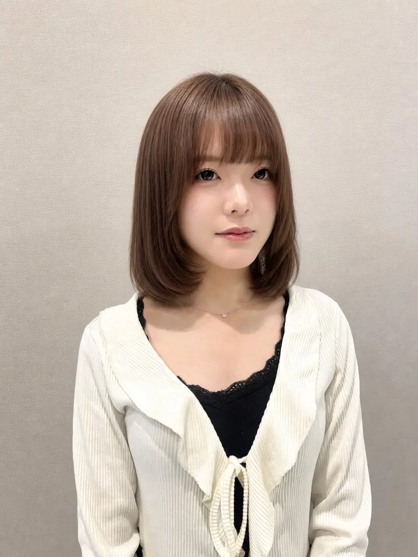 ミディアム カラー 川村 夏のヘアスタイル