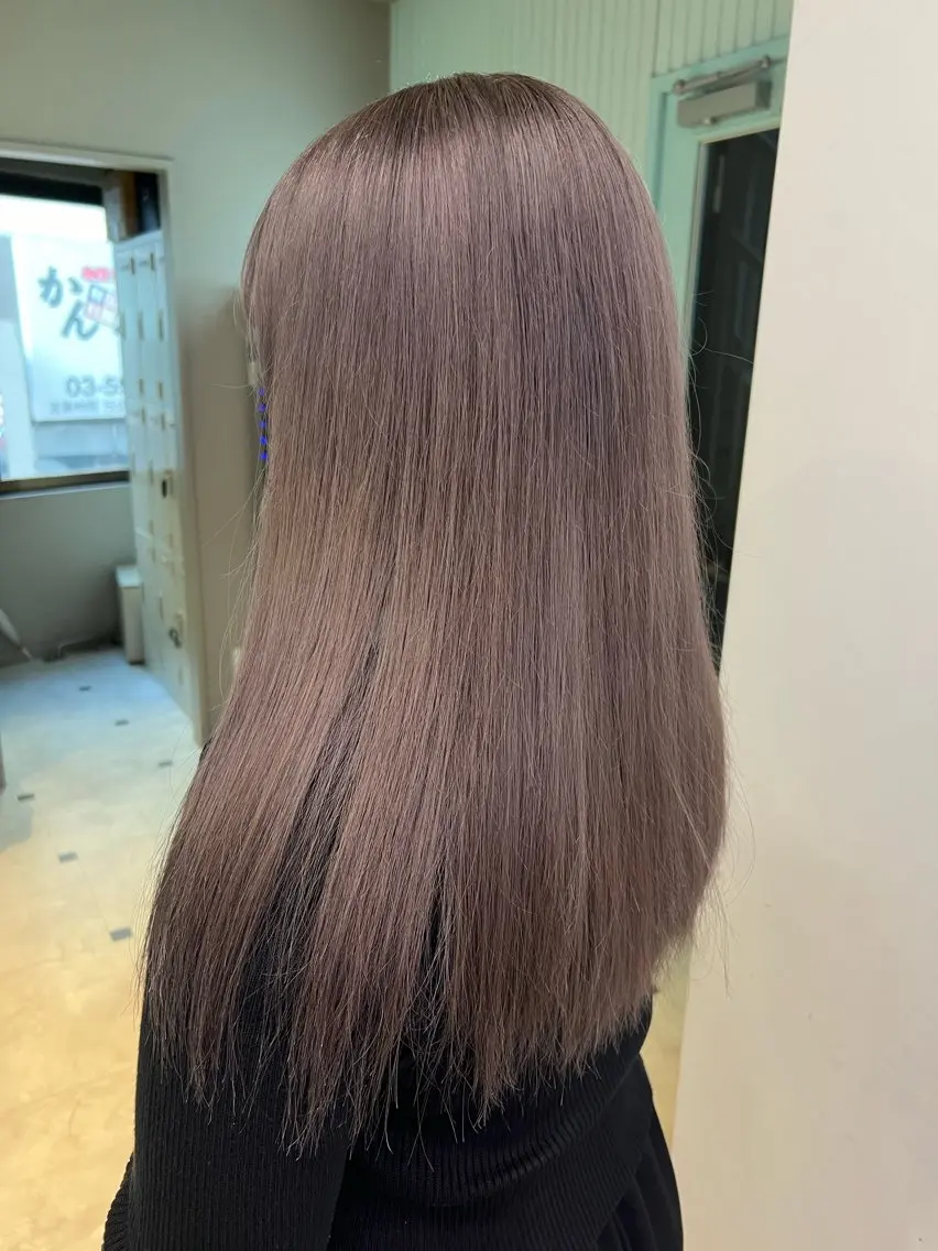 セミロング カラー ヘアカラー トリートメント ヘッドスパ ヘアセット 🥞ベージュ系カラー 【すずきりほ】🥞のヘアスタイル