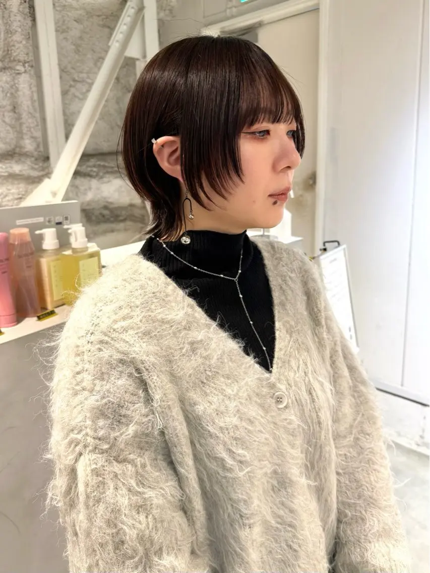 ショート カット ヘアカラー 骨格診断で絶対可愛い ✨丸みショート✨凌弥のヘアスタイル