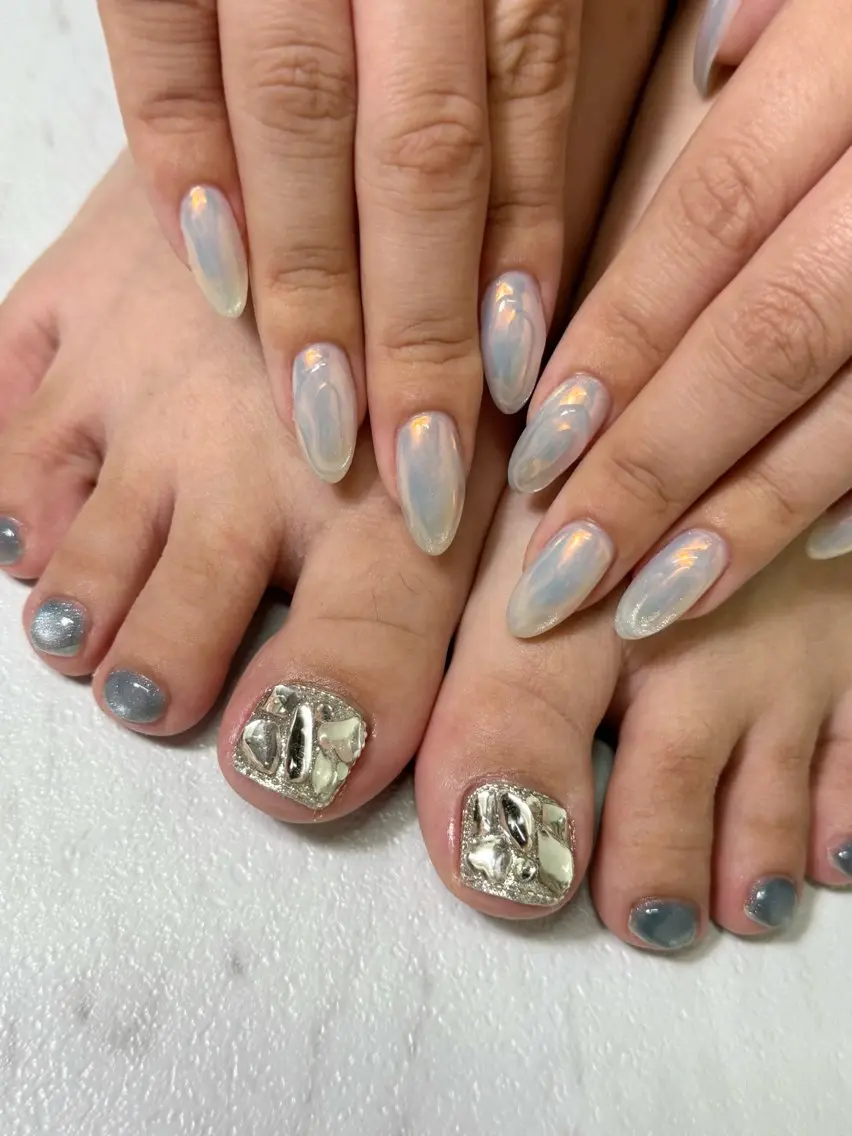 ネイル フットネイル ニュアンスネイル ハンドネイル Nail salon Genieのネイルデザイン