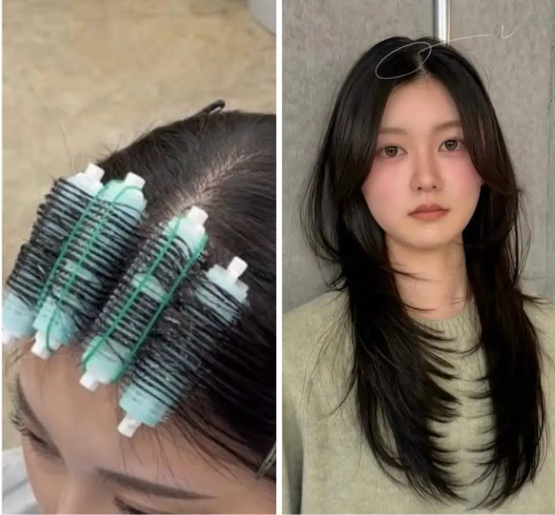 セミロング セミロングパーマ 韓国風ヘア カット パーマ レイヤーカット/韓 国パーマ/toshiのヘアスタイル