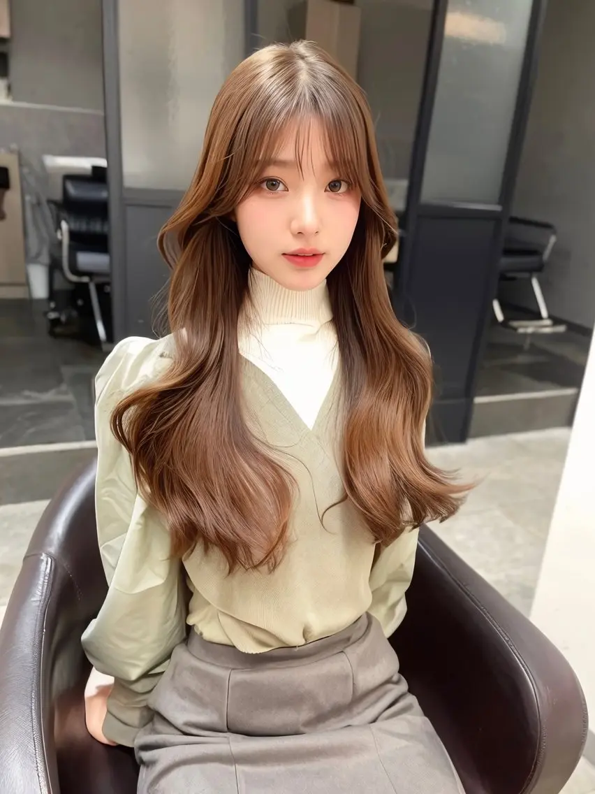 ロング 韓国風レイヤー ショート/犬塚 優介のヘアスタイル