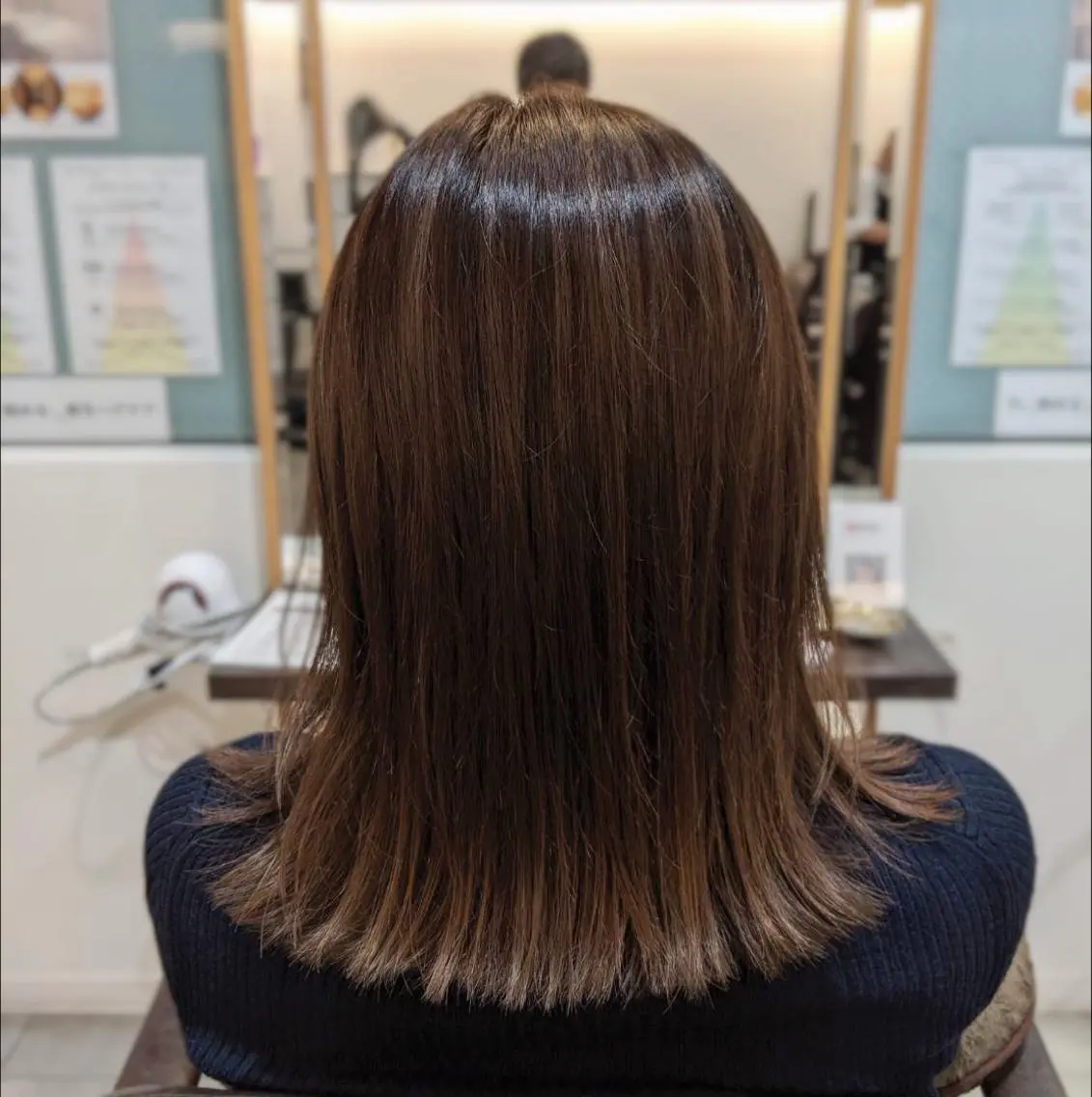 ミディアム カラー ベージュカラー ハイライトカラー ハイライト 中村 研介のヘアスタイル