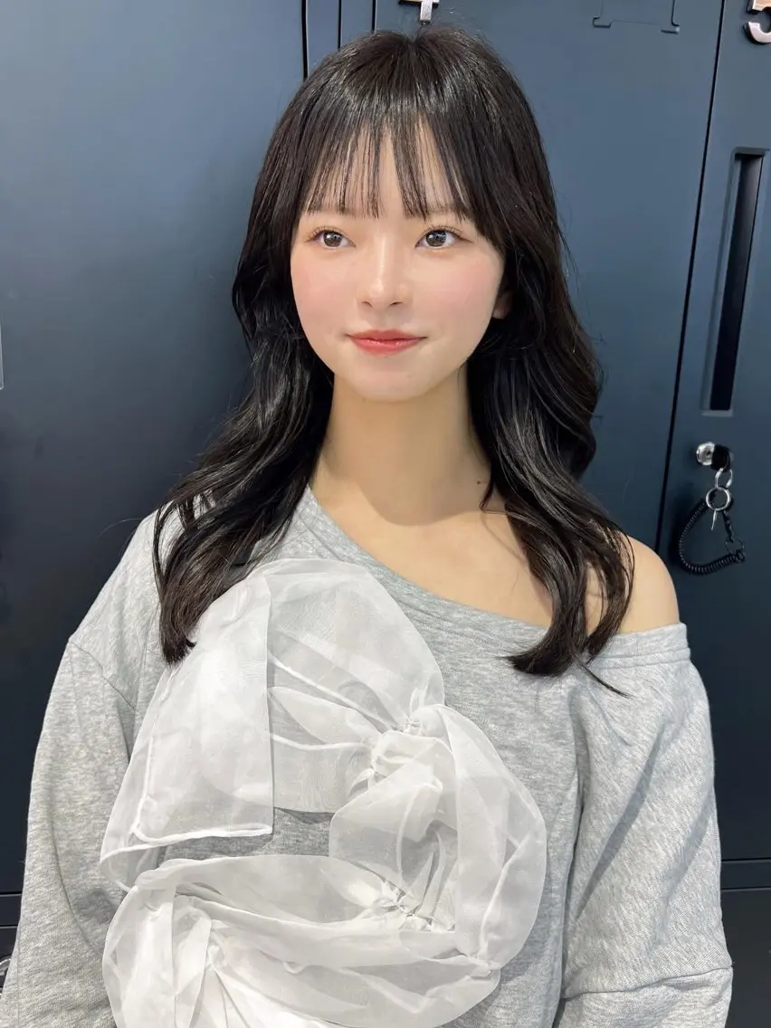 ロング カット ヘアカラー トリートメント 似合わせカットカラー ♡佐藤捺美のヘアスタイル