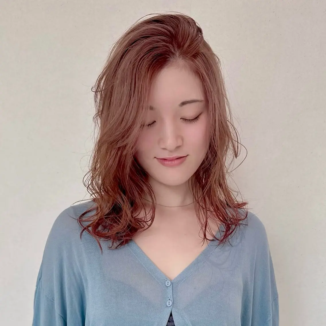 セミロング カット ヘアカラー トリートメント カット特化 /BLUET/新宿のヘアスタイル
