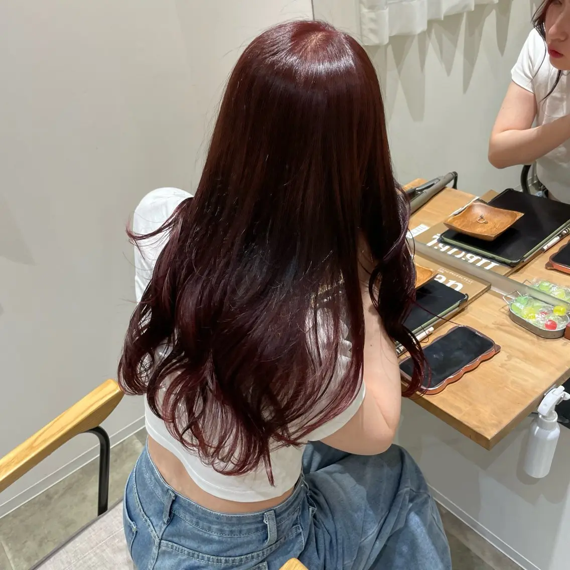 ロング カラー レッドカラー 柴藤 れもんのヘアスタイル