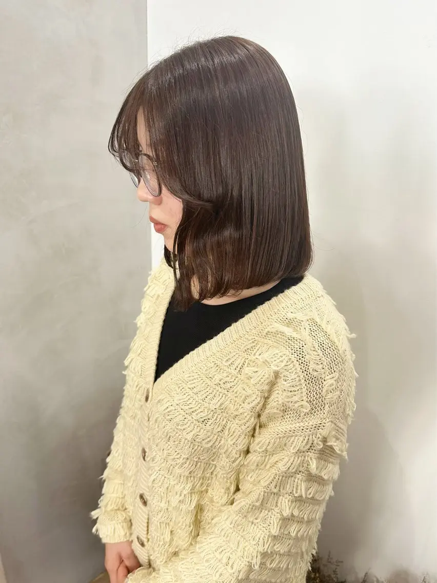 セミロング カラー ヘアカラー トリートメント Himawari♡ 柔らかいカラーのヘアスタイル