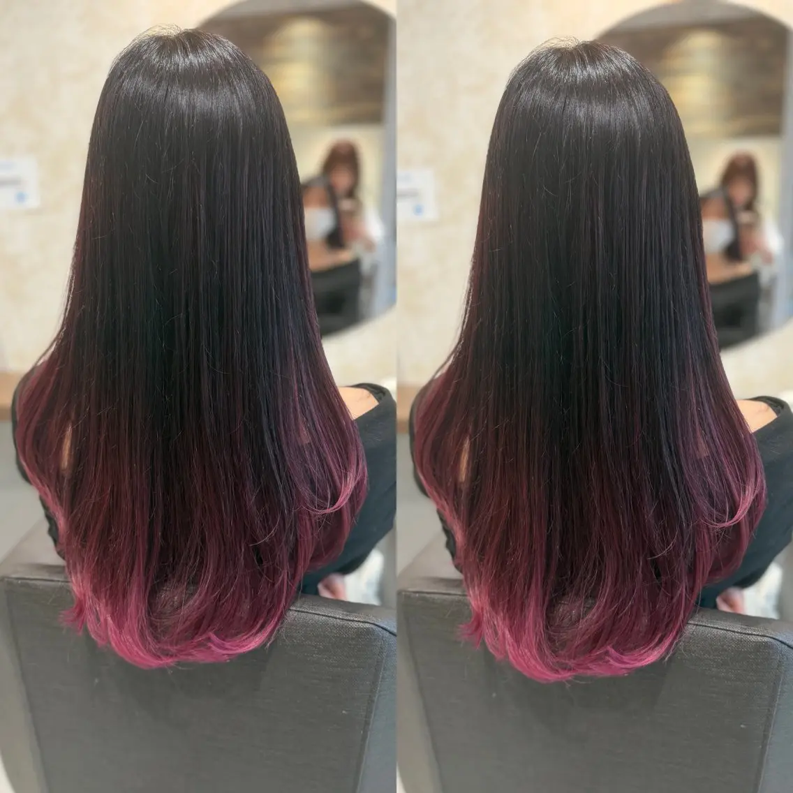 セミロング カラー バレイヤージュ ピンクカラー レイヤーカット 🆕TRUTH千葉店 店長Yuのヘアスタイル
