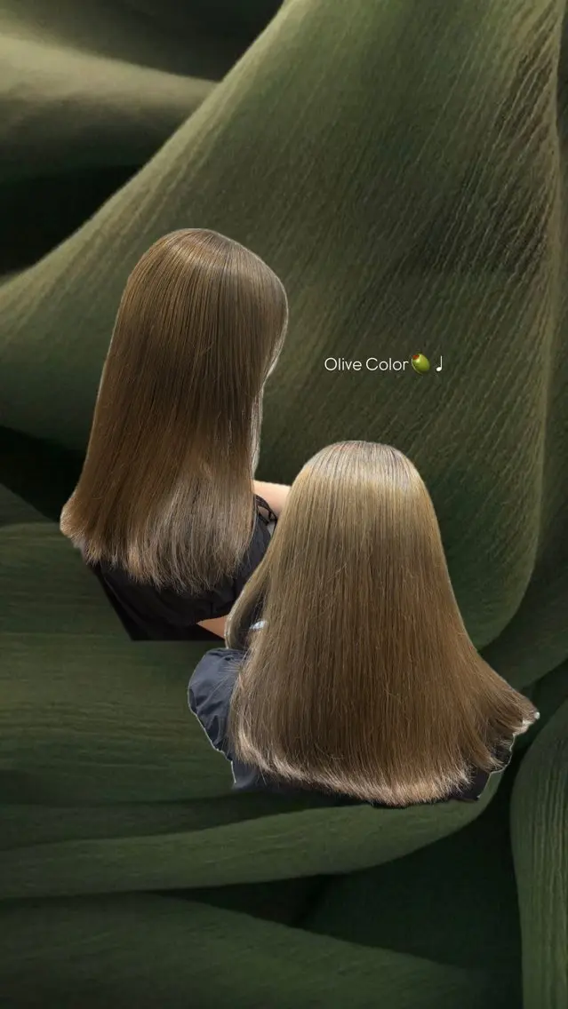 ロング カラー ブラウンカラー オリーブブラウン オリーブカラー ヘアカラー 表参道/透明感カラー /nanakoのヘアスタイル