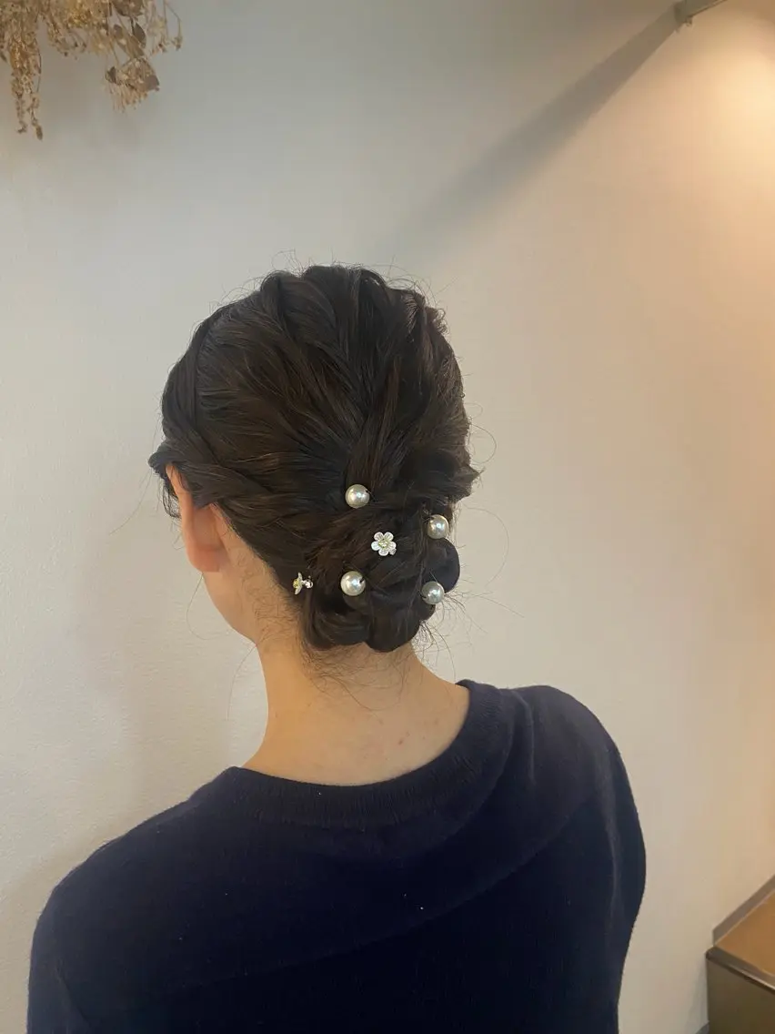 セミロング ヘアアレンジ ヘアセット maya マヤのヘアスタイル