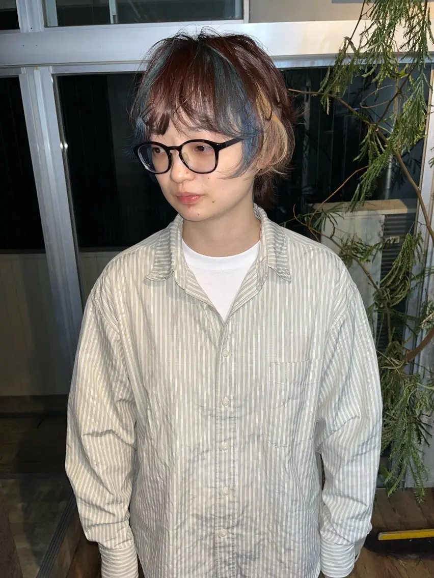 ショート カラー カット ヘアカラー ハイトーン/ショート 村上淳乃🐥のヘアスタイル