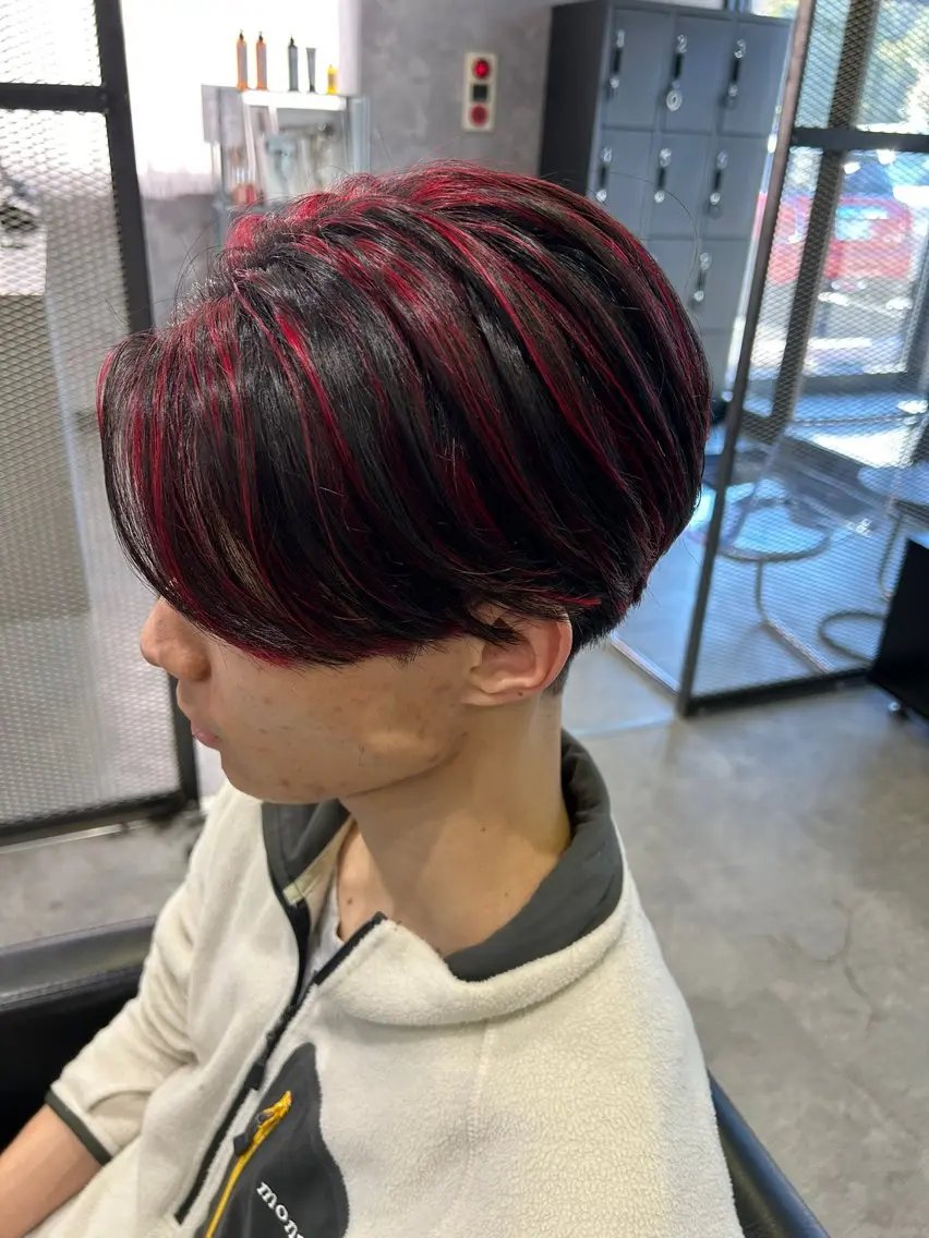 ミディアム カラー メンズ カット ヘアカラー 平畑 直将 《メンズ・パーマ》のヘアスタイル