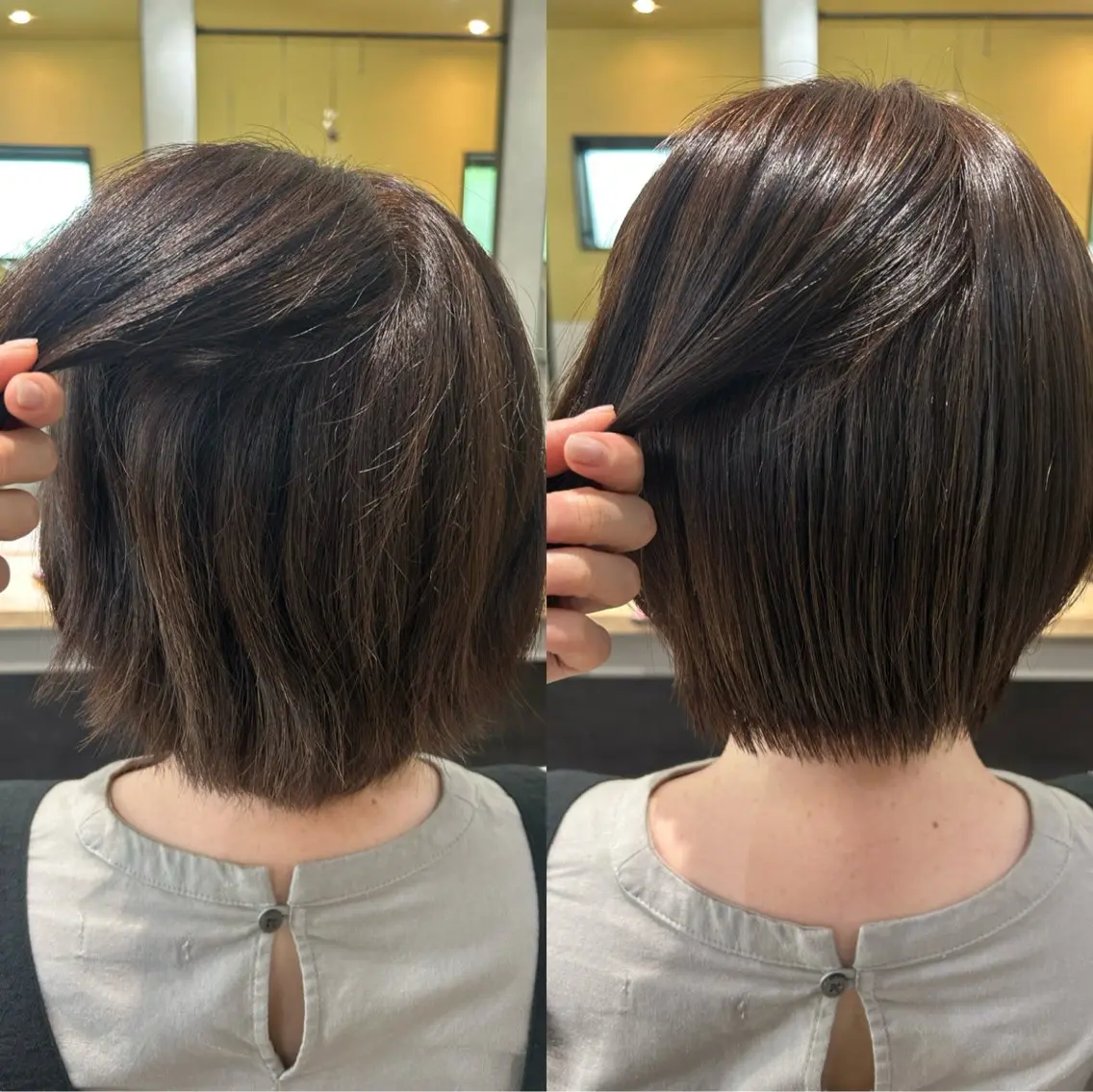 ショート パーマ 髪質改善 ストレートパーマ カット 縮毛矯正 トリートメント hubhair レイヤー/透明感のヘアスタイル